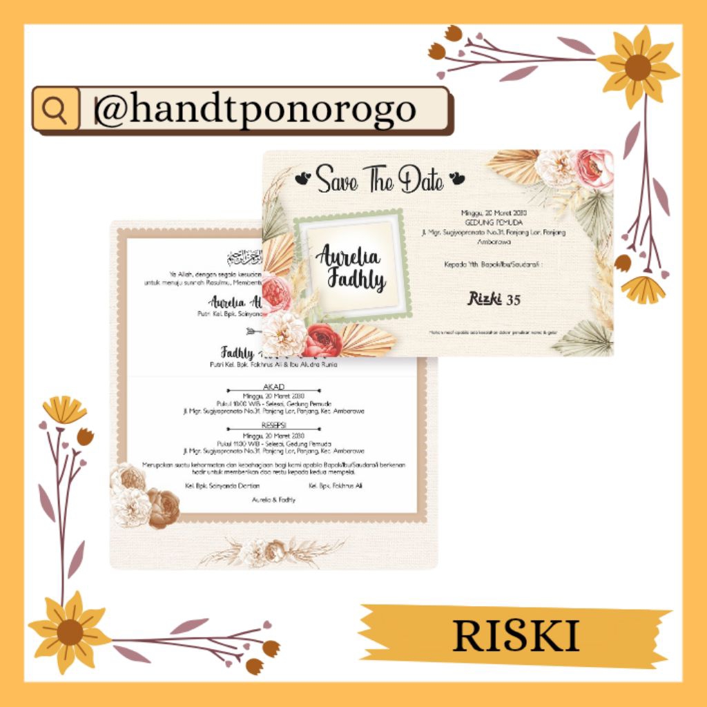 UNDANGAN PERNIKAHAN BLANGKO CETAK RIZKI 35, RIZKI 34, RIZKI 46, RIZKI 31, RIZKI 32, RIZKI 33, RIZKI 