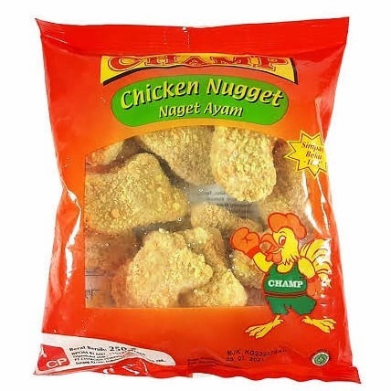 

Naget Champ Chiken Naget Ayam 200 gram Frozen Food