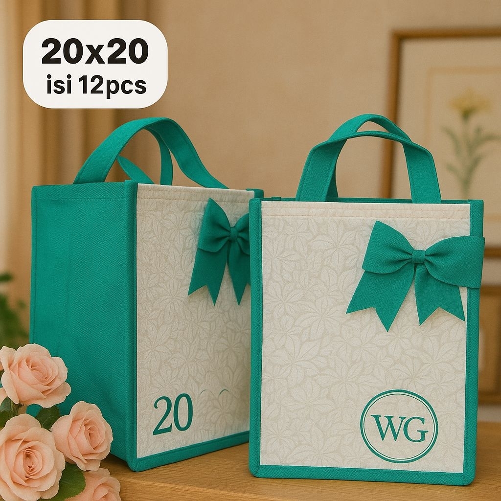 

tas spundbond pita embos ukuran 20x20x28 70gsm isi 12pcs