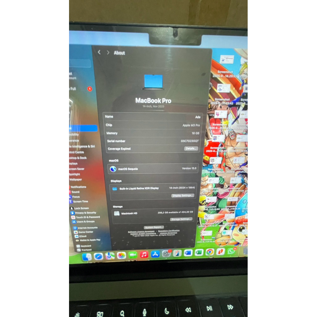 MacBook Pro 14-inch 2023 512G Bekas Mulus