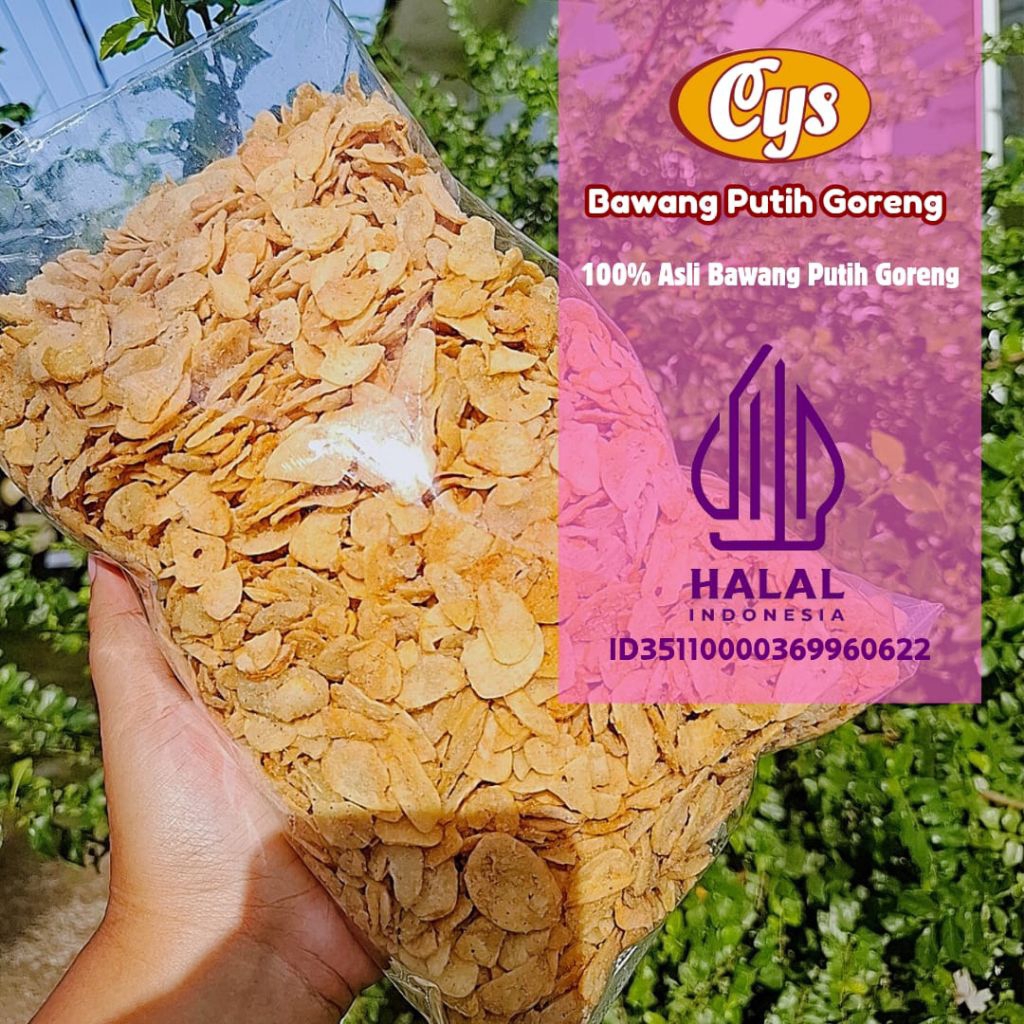 

BAWANG PUTIH 1 KG, Bawang putih Goreng Kemasan 1000g