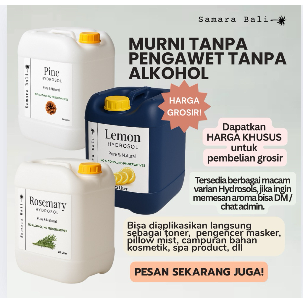 HYDROSOL FLORAL WATER 20 LITER HARGA GROSIR