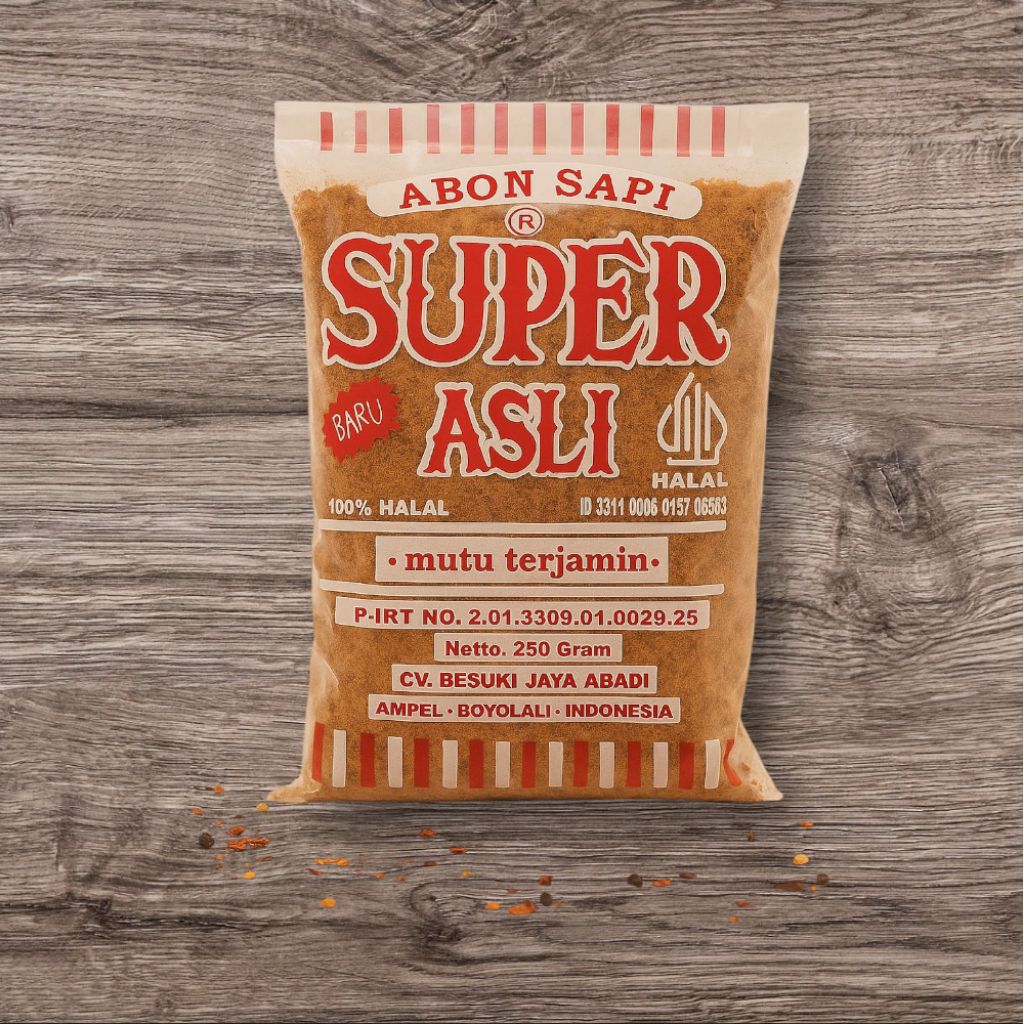 

Abon sapi super asli kemasan ekonomi 250g