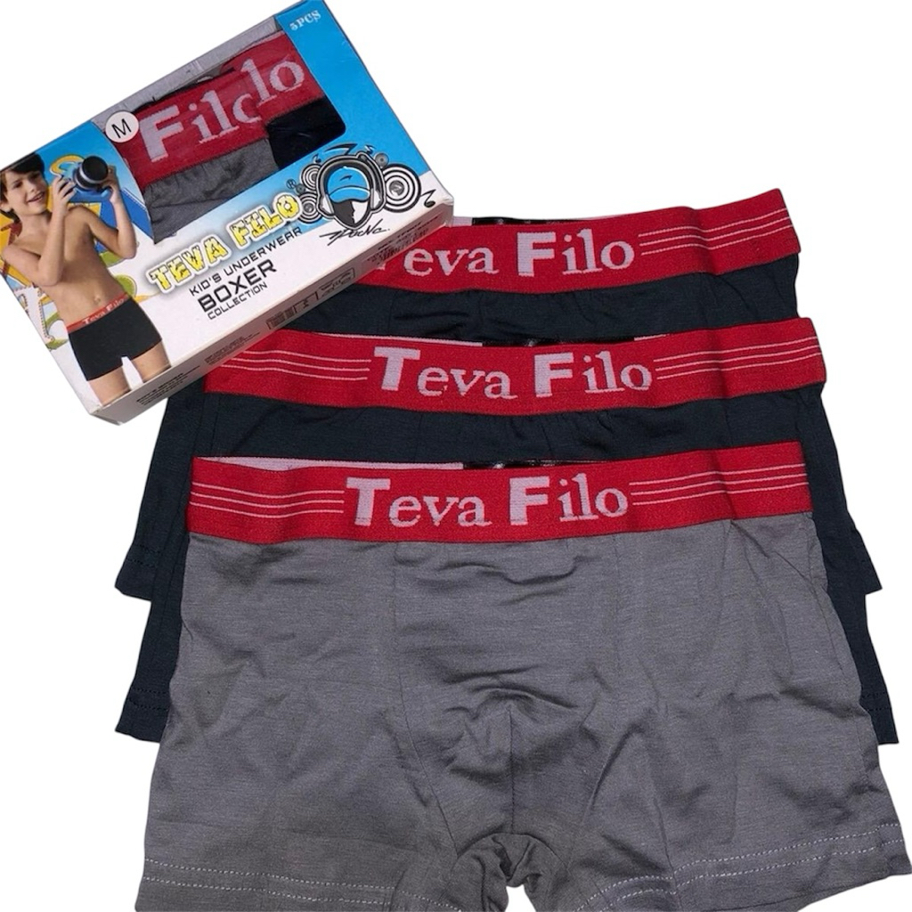 Boxer anak laki TEVA FILO 607,  boxer/celana dalam anak laki/cowok Nyaman Halus
