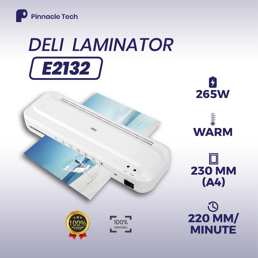 

Deli Laminator Mesin Laminating E2132 A4 F4 70-100 MIC Laminasi Hot/Panas Dokumen Cepat Praktis