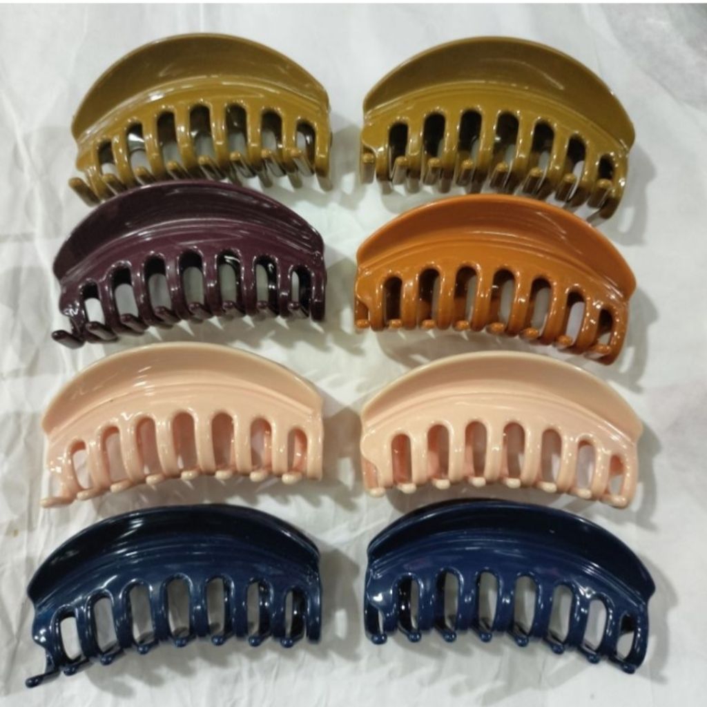 Jepit Rambut Jedai Besar 10cm Warna Warni / Claw Clip Jumbo Kuat Anti Patah