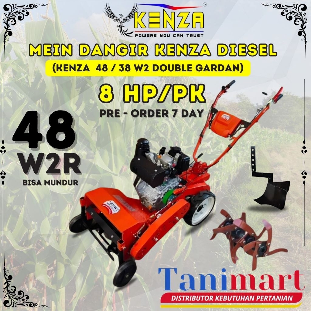 MESIN DANGIR KENZA 48 DIESEL / MINI CULTIVATOR KENZA / TRAKTOR KENZA / MESIN DANGIR JAGUNG DIESEL