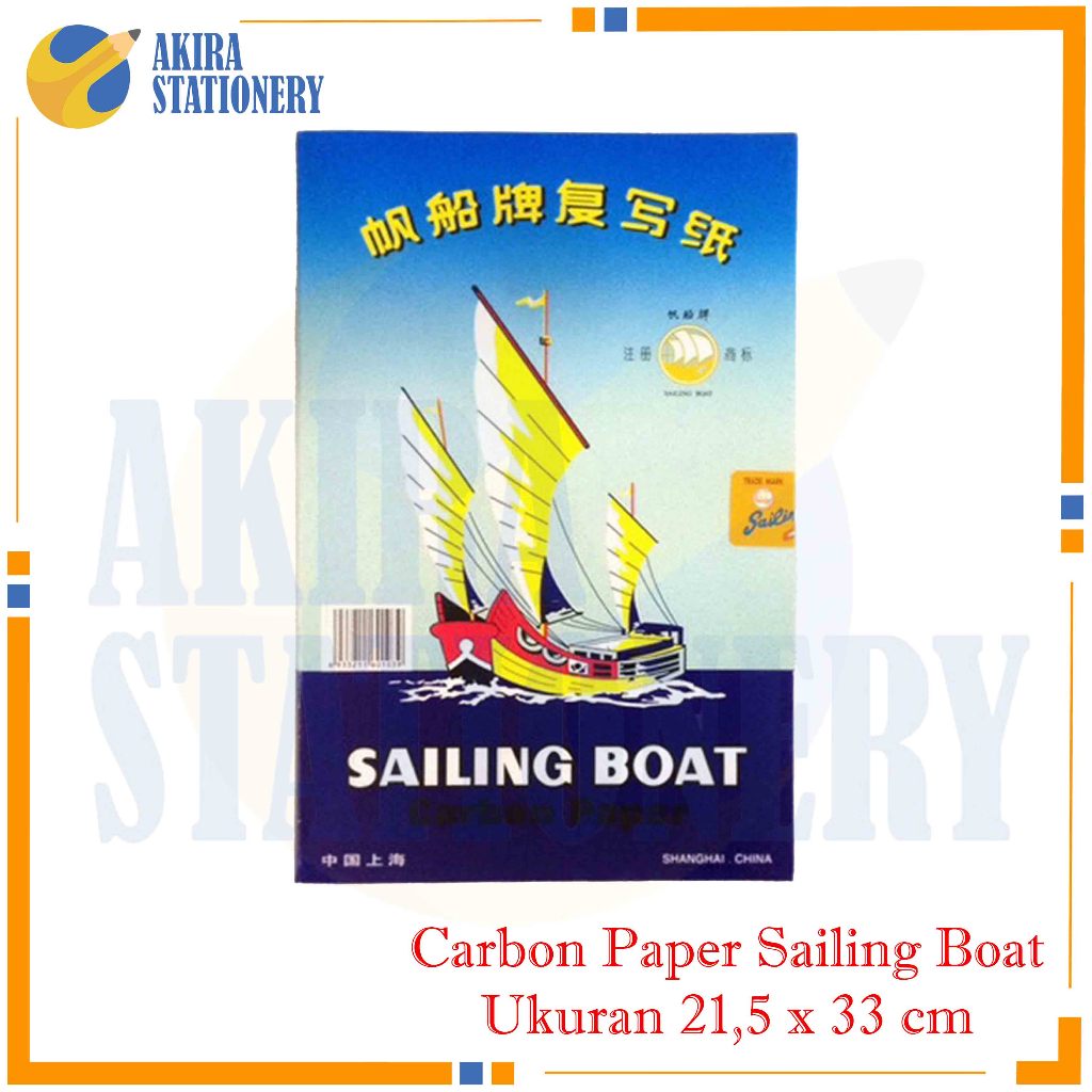 

Kertas Karbon Sailing Boat isi 100 Single Hitam / Kertas Karbon Jiplak / Carbon Paper Black Colour / 1 PAK isi 100 lembar