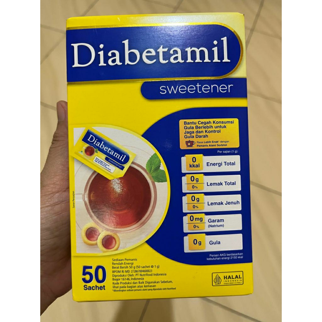 

Diabetamil sweetener 50's