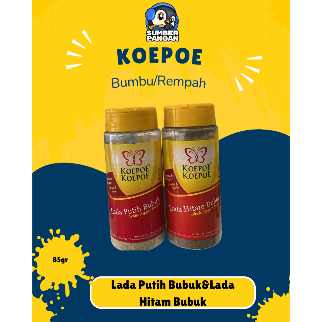 

Koepoe Lada Putih Bubuk&Lada Hitam Bubuk 85gr