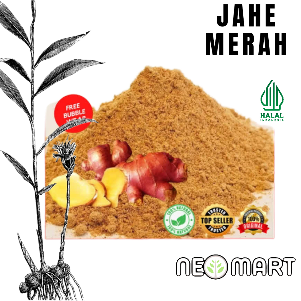 

Jahe Merah Bubuk 50gr / Murni / Ground Ginger / Rempah / JSR 100% PREMIUM QUALITY