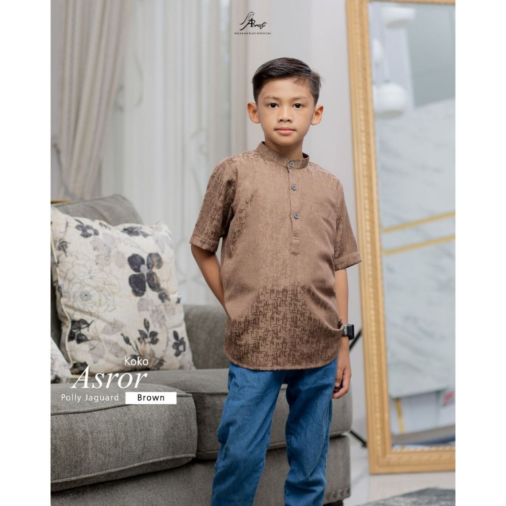 {TERLARIS} KOKO ASROR KIDS ARRAFI  KEMEJA/ KOKO ANAK LENGAN PENDEK MODEL TERBARU