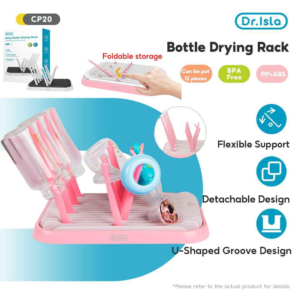 Dr.isla Rak Pengering Botol Susu Bayi Tempat Botol Susu Adjustable Tempat Dot Baby Bottle Holder CP2