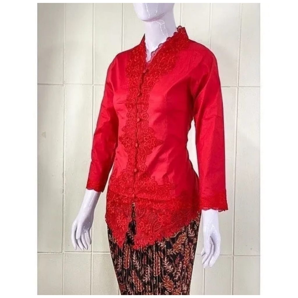 Setelan Kebaya Encim Kartini Free Hijab / Kebaya Encim / Kebaya Jumbo ld 130cm / Brukat Malika / Keb
