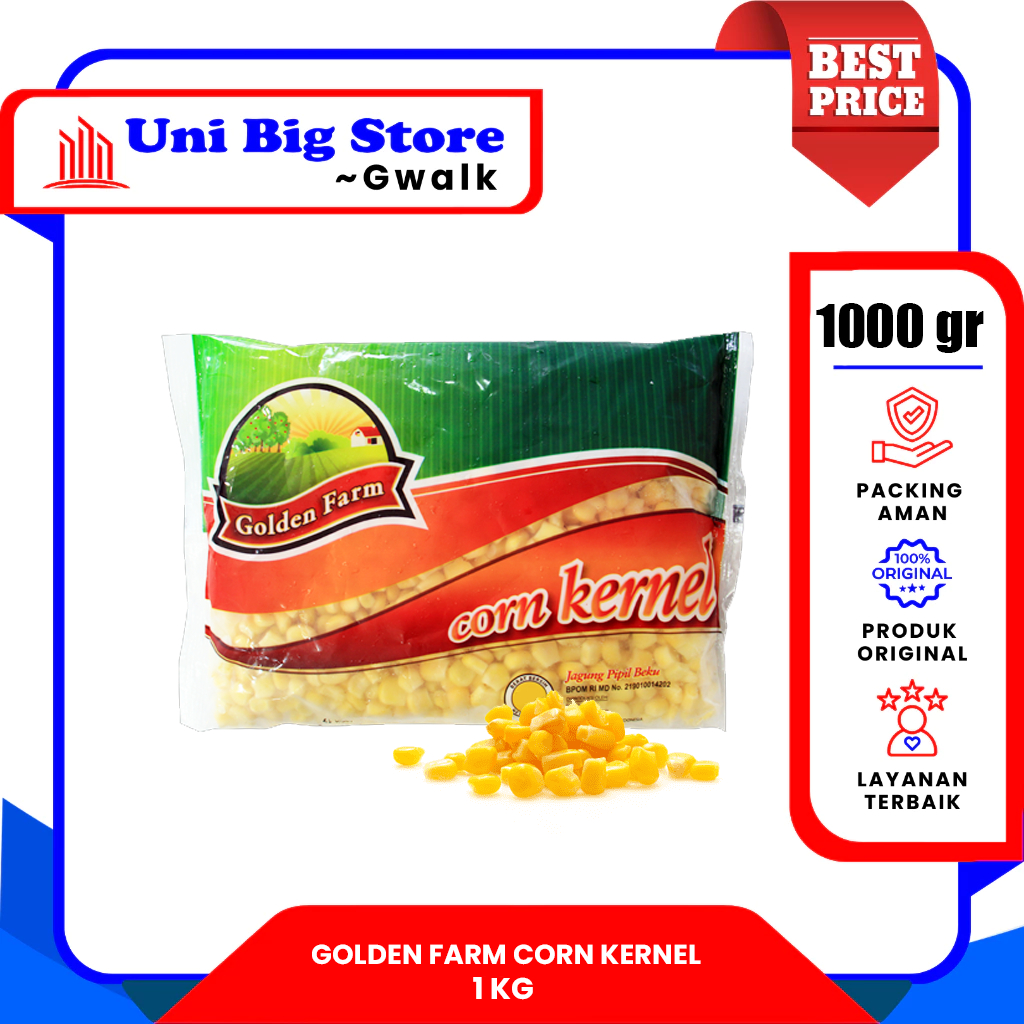 

GOLDEN FARM FROZEN KERNEL CORN JAGUNG PIPIL BEKU - 1000 gr