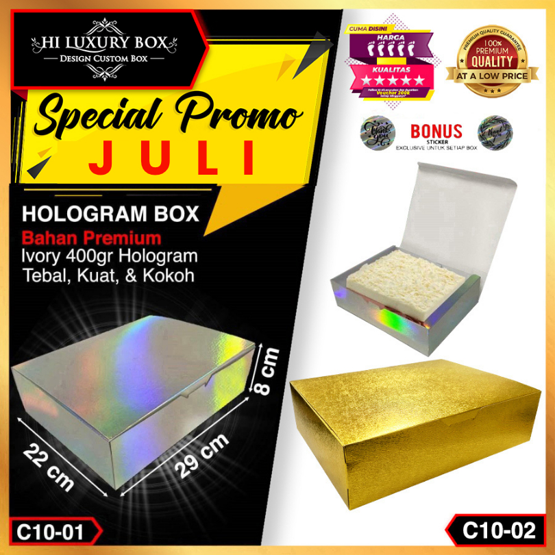 

Box Kue - Kotak Kado Hologram - Gift Box - C10