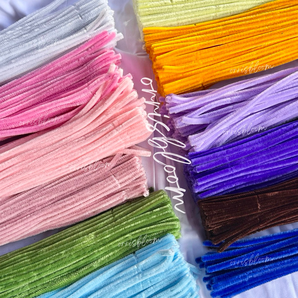 Kawat Bulu Gembul | Pipecleaner | Kawat Bulu Murah | Tebal | isi 50pcs