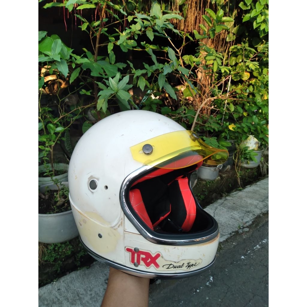 helm trx/helm jadul honda/helm trx moncong pendek
