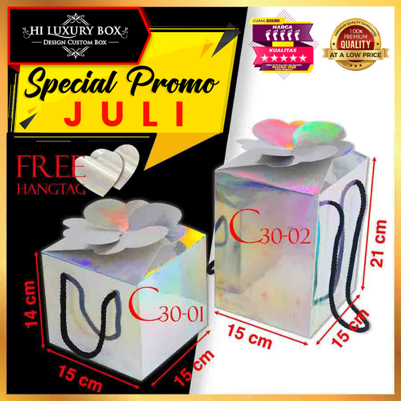 

Kotak Kue|Cake|Dus|Hologram|Gift|Serbaguna|Toples|500GR|C30