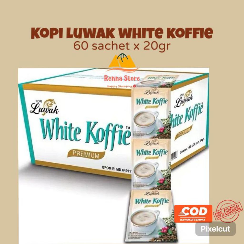 

Kopi luwak white koffie (6Rtg isi 60 sachet) 20gr