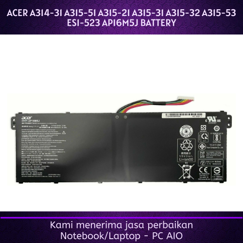 ACER Aspire A314-31 A315-51 A315-21 A315-31 A315-32 A315-53 ES1-523 AP16M5J Original Battery