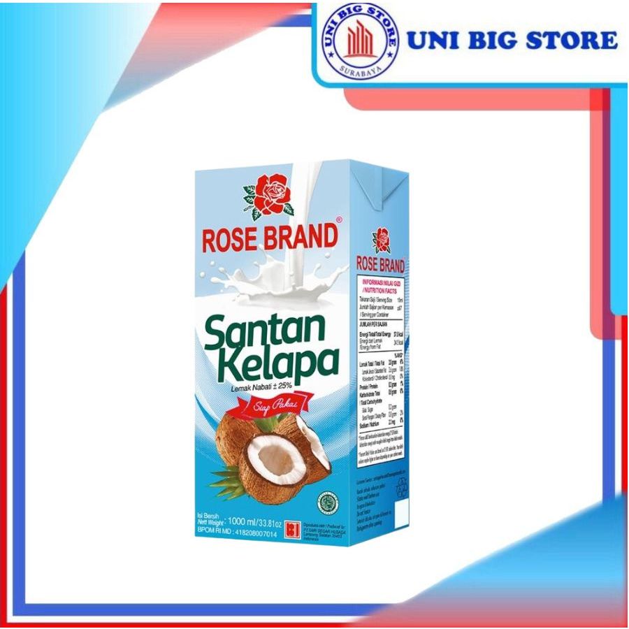 

Rose Brand Santan Cair Kelapa 1 Liter Siap Pakai 1000 ml