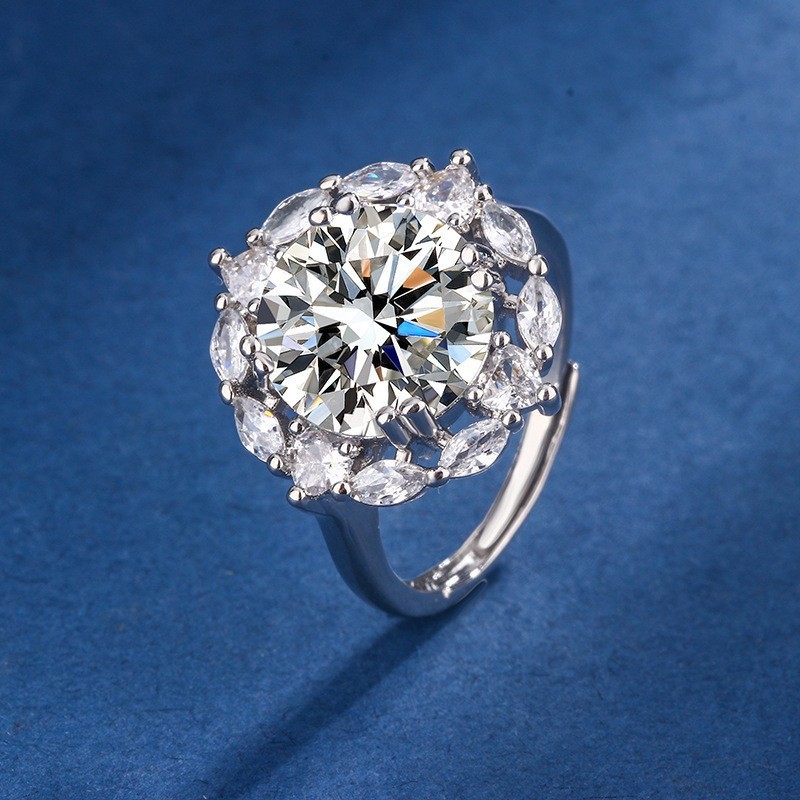 Cincin Titanium Wanita Berlian Anti Karat Cincin Couple Pasangan Emas Putih Kawin Yang Tahun