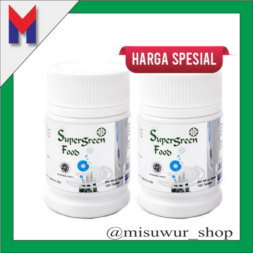 2 pack Suplemen imunitas tubuh Supergreen food / sgf 150 tabs KK Indonesia Original