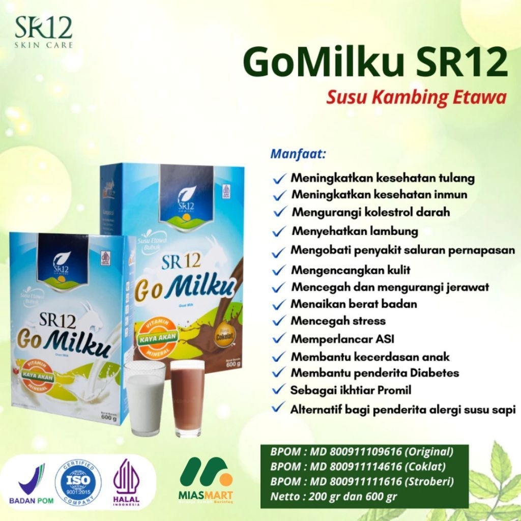 

Go Milku SR12 Halal Susu Kambing Etawa Premium Meningkatkan Kesehatan Inmun Aman Bumil Busui