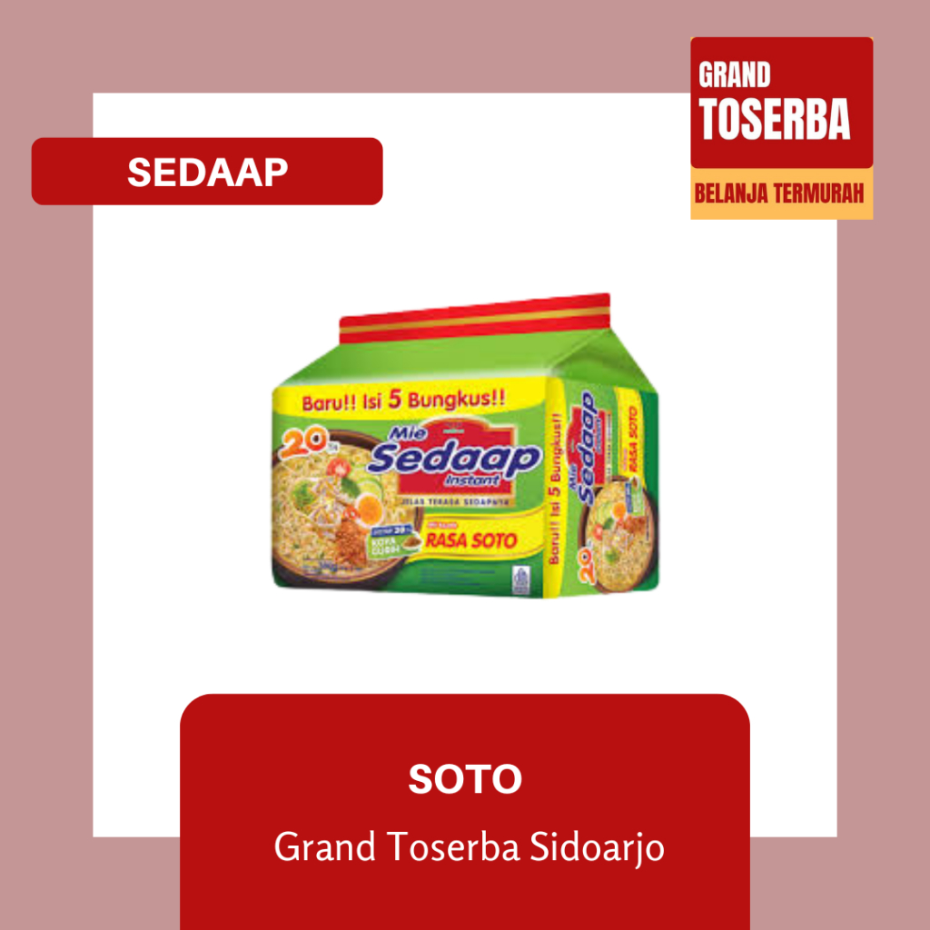 

Forcysn Mie Sedaap (Isi 5Pcs) Goreng & Soto / Mie / Makanan Ringan