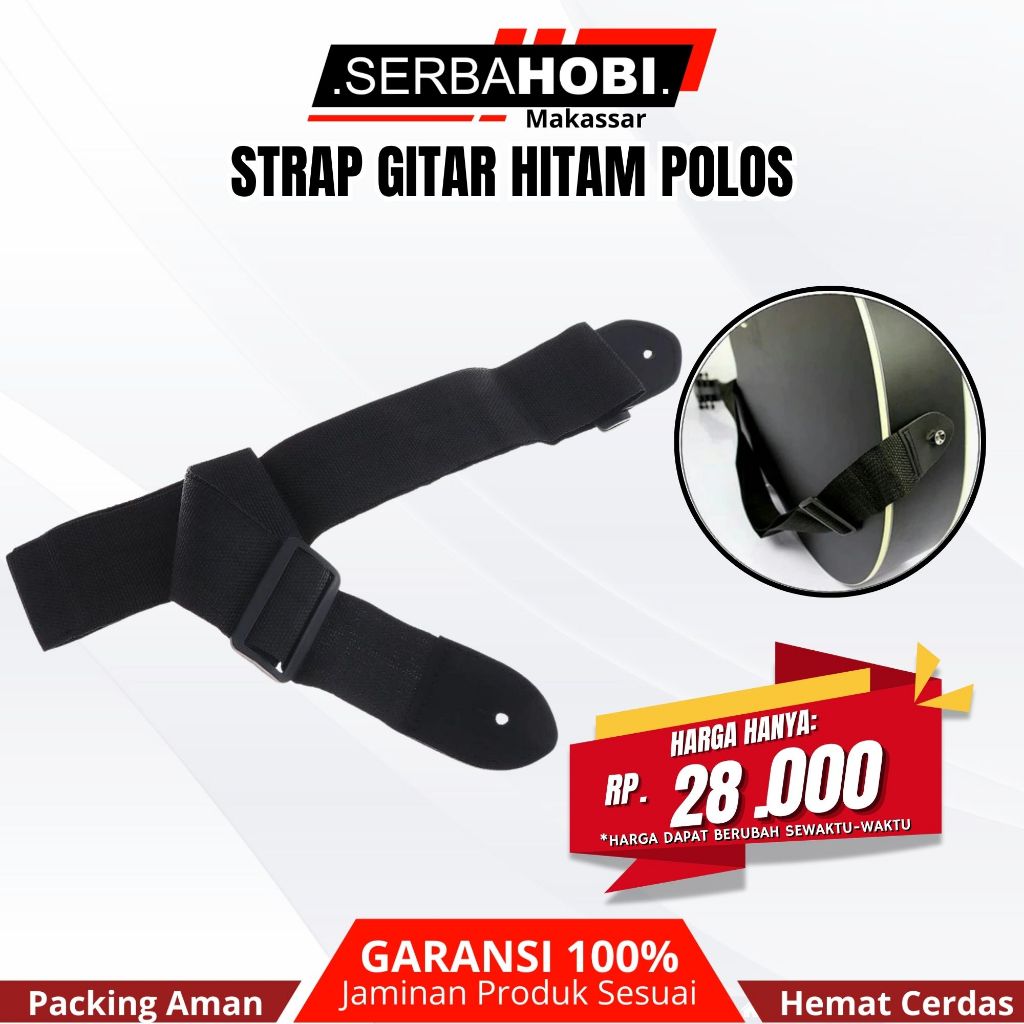 STRAP GITAR FENDER / STRAP GITAR POLOS MERAH HARGA MURAH