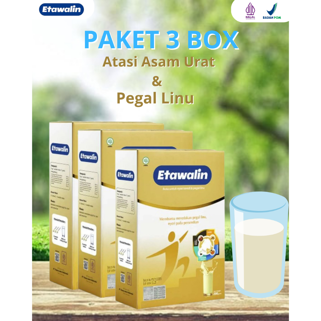 

Etawalin Original 3 BOX Mengatasi Asam Urat Nyeri Sendi Dan tulang