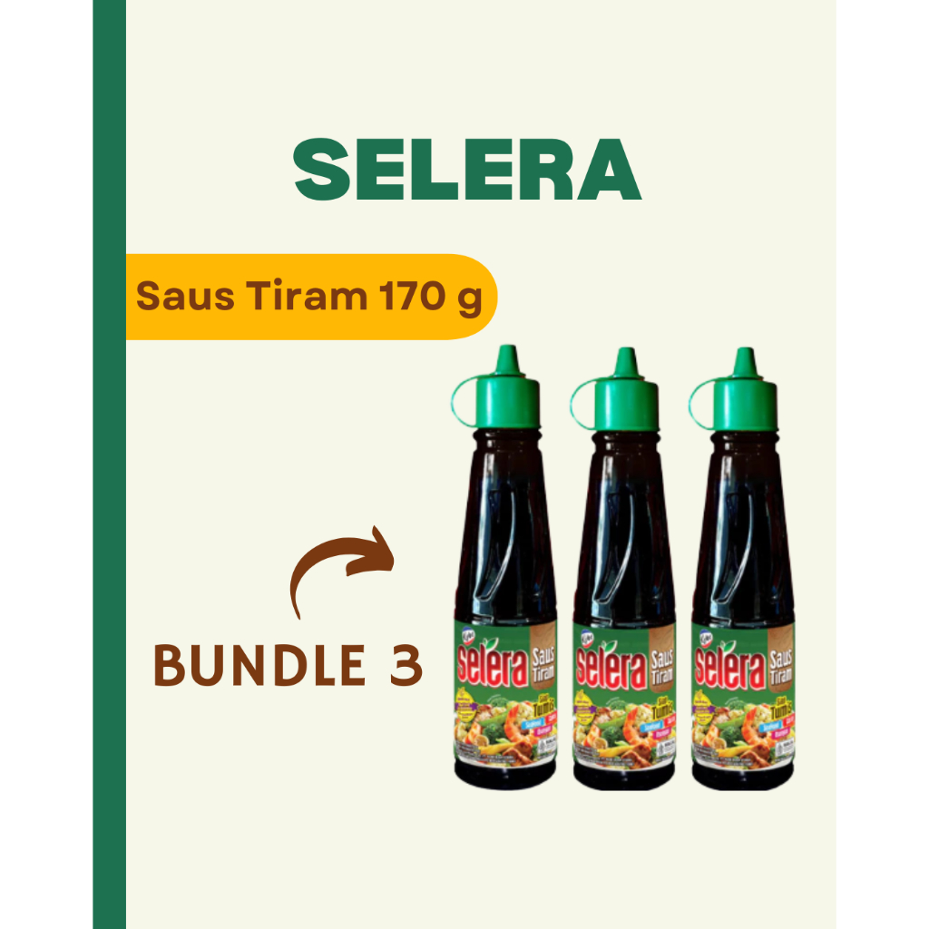 

Selera Saus Tiram 170g Botol Siap Tumis