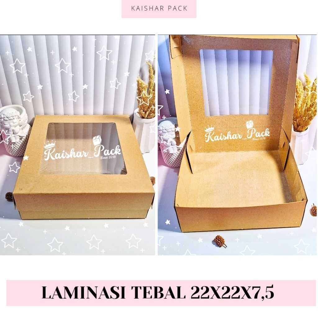 

KAISHAR - KARDUS LAMINASI 22X22X7,5 / PIECES