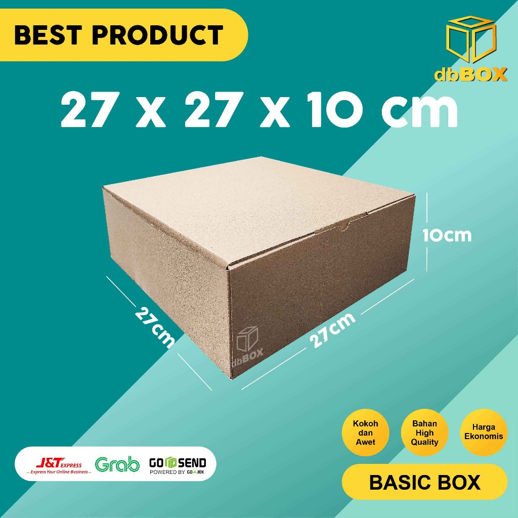 

(10pcs) Kardus 27x27x10 cm --Die Cut dan easy usage—
