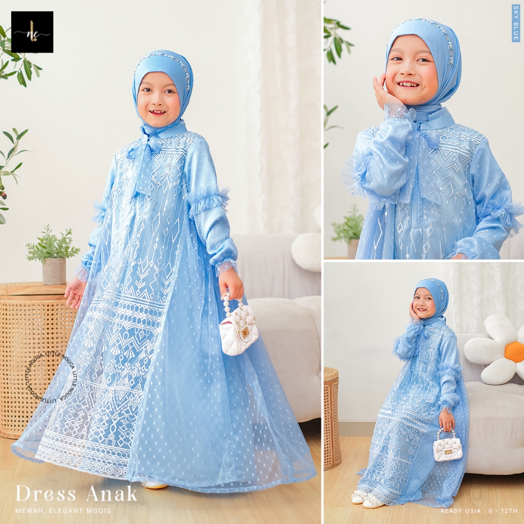 Gamis Dress Anak Perempuan Model Terbaru Lebaran Idul Adha| Dress Anak Outfit Kekinian