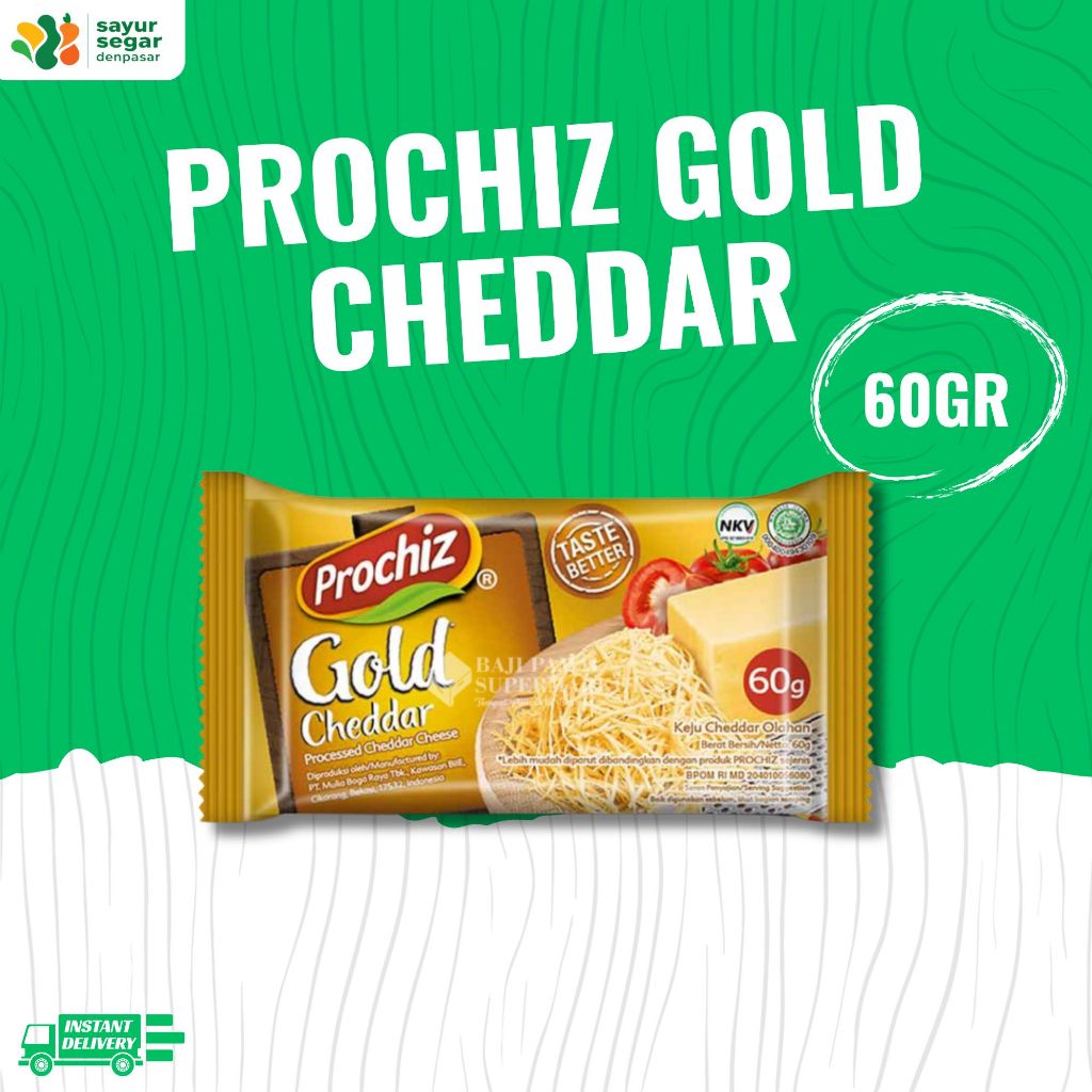 

Prochhiz Gold Cheddar 60gr - Sayur Segar Denpasar