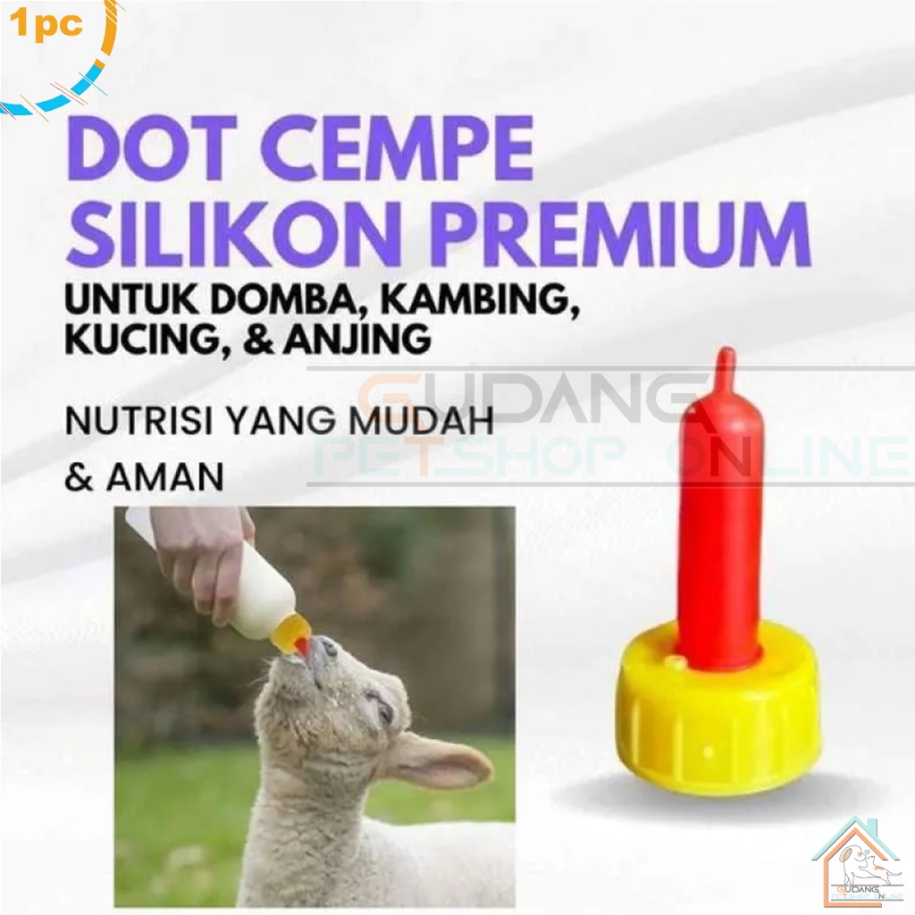 Dot Cempe - Dot Silikon Untuk Hewan Anak Kambing, Domba, Kucing, Anjing, dll