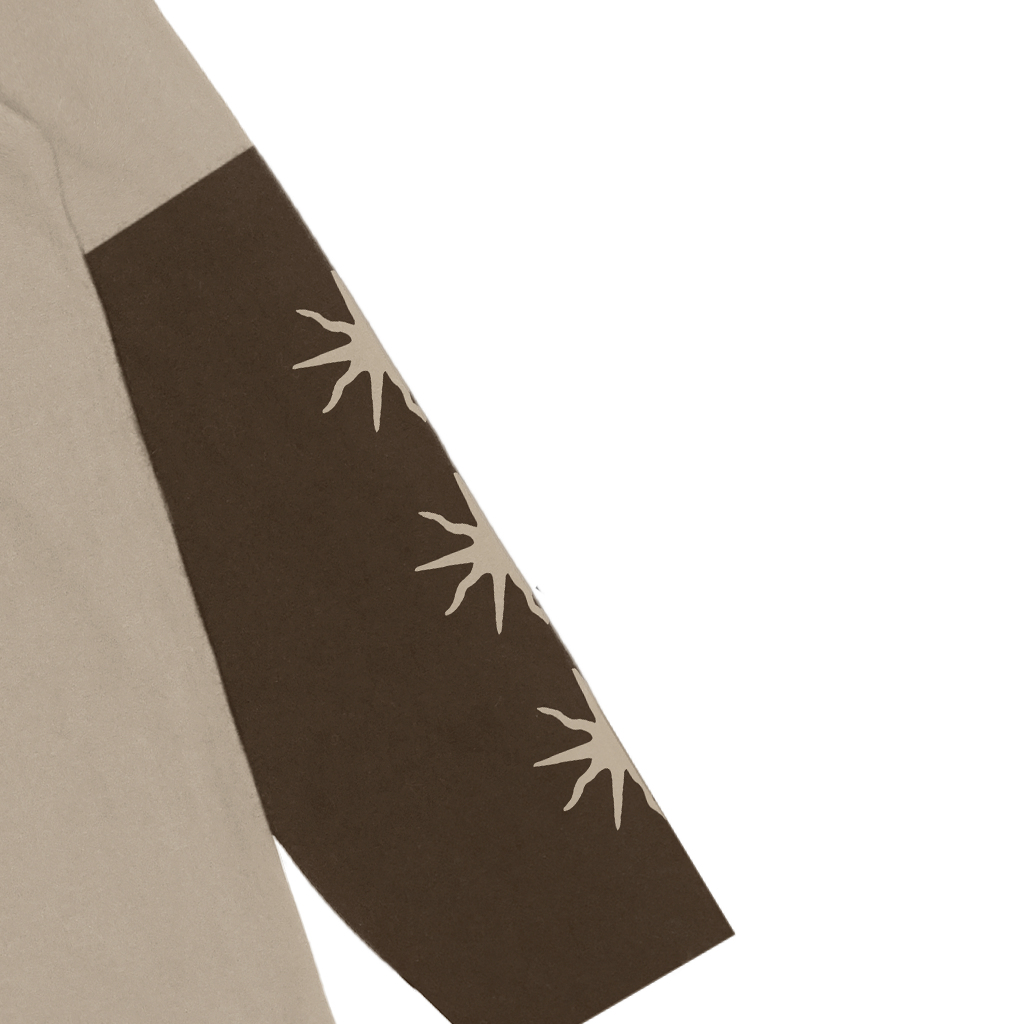 Troy Company Double Sleeve Double Layer Vintage Longsleeve Tshirt Beige Toffee Surf Against DS 3166
