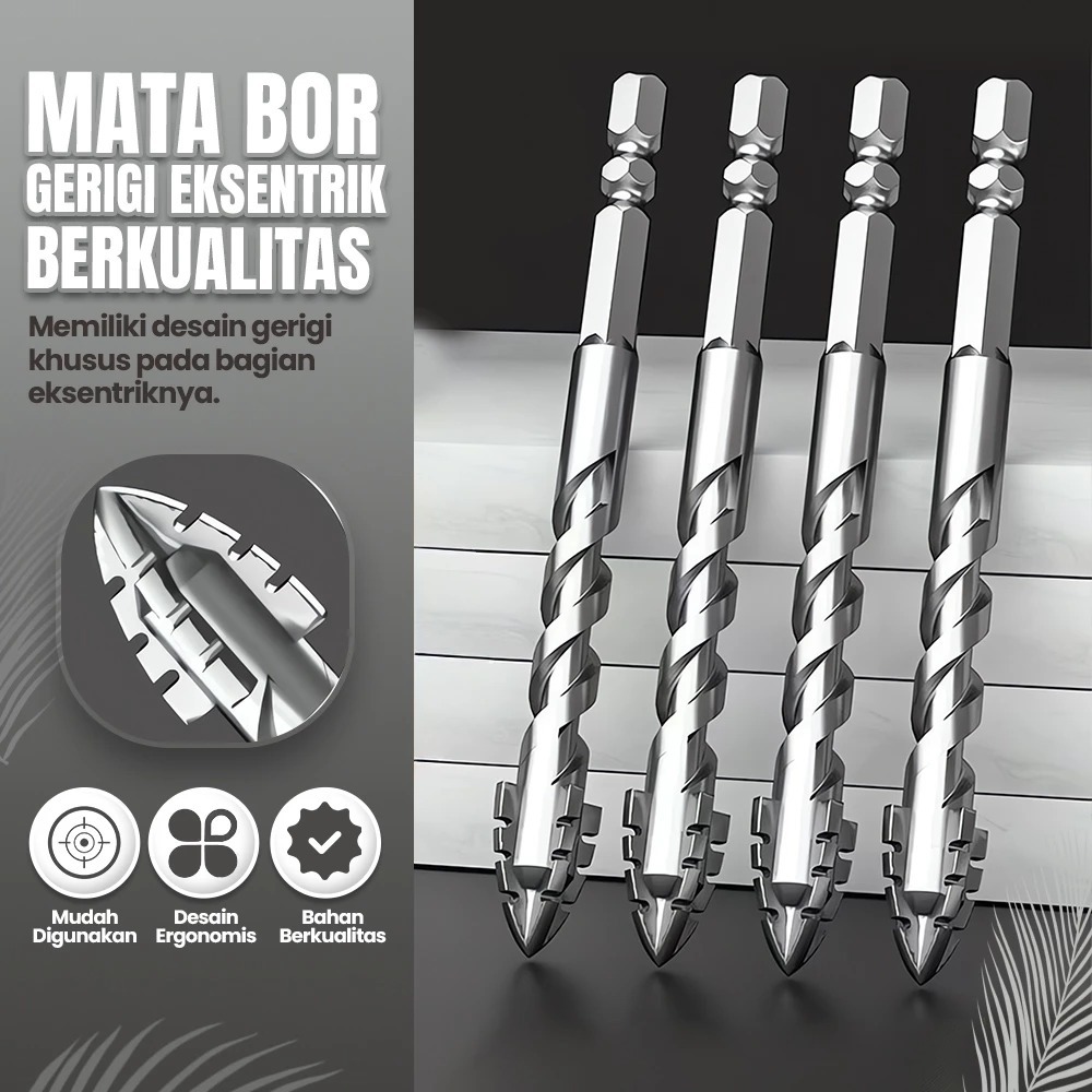 Mata Bor Tombak Pembolong Kaca Keramik Granit Tembok Mata Bor Beton Multifungsi