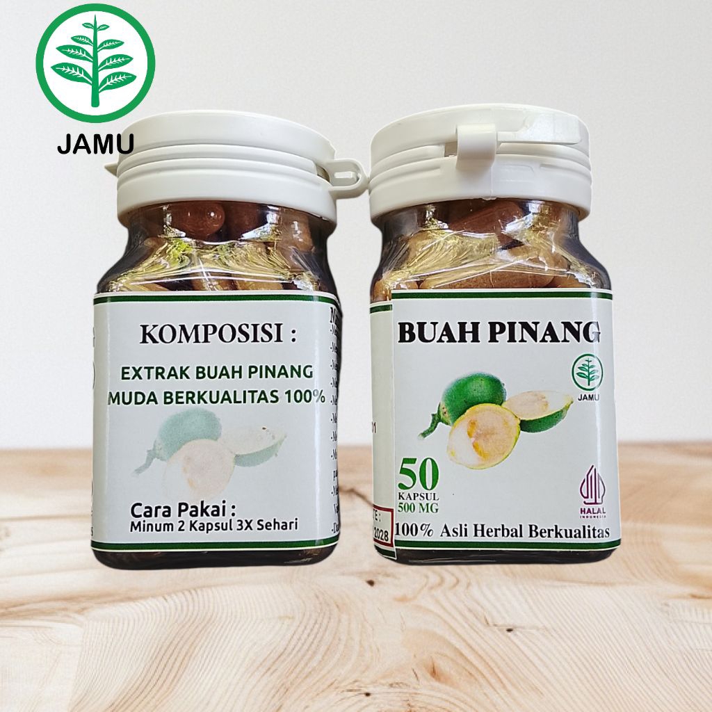 

Buah Pinang kemasan botol isi 50 kpsl