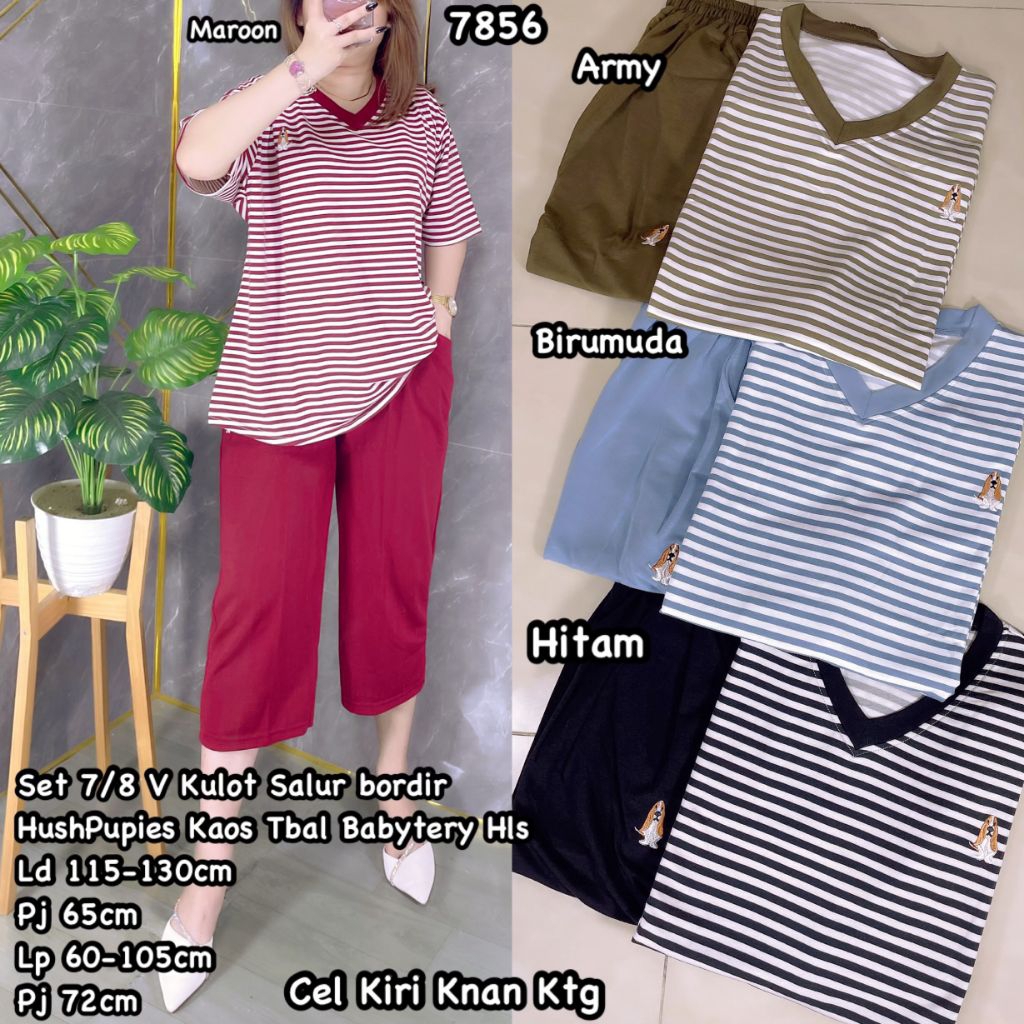 CS 7856 Setelan 7/8 kulot salut