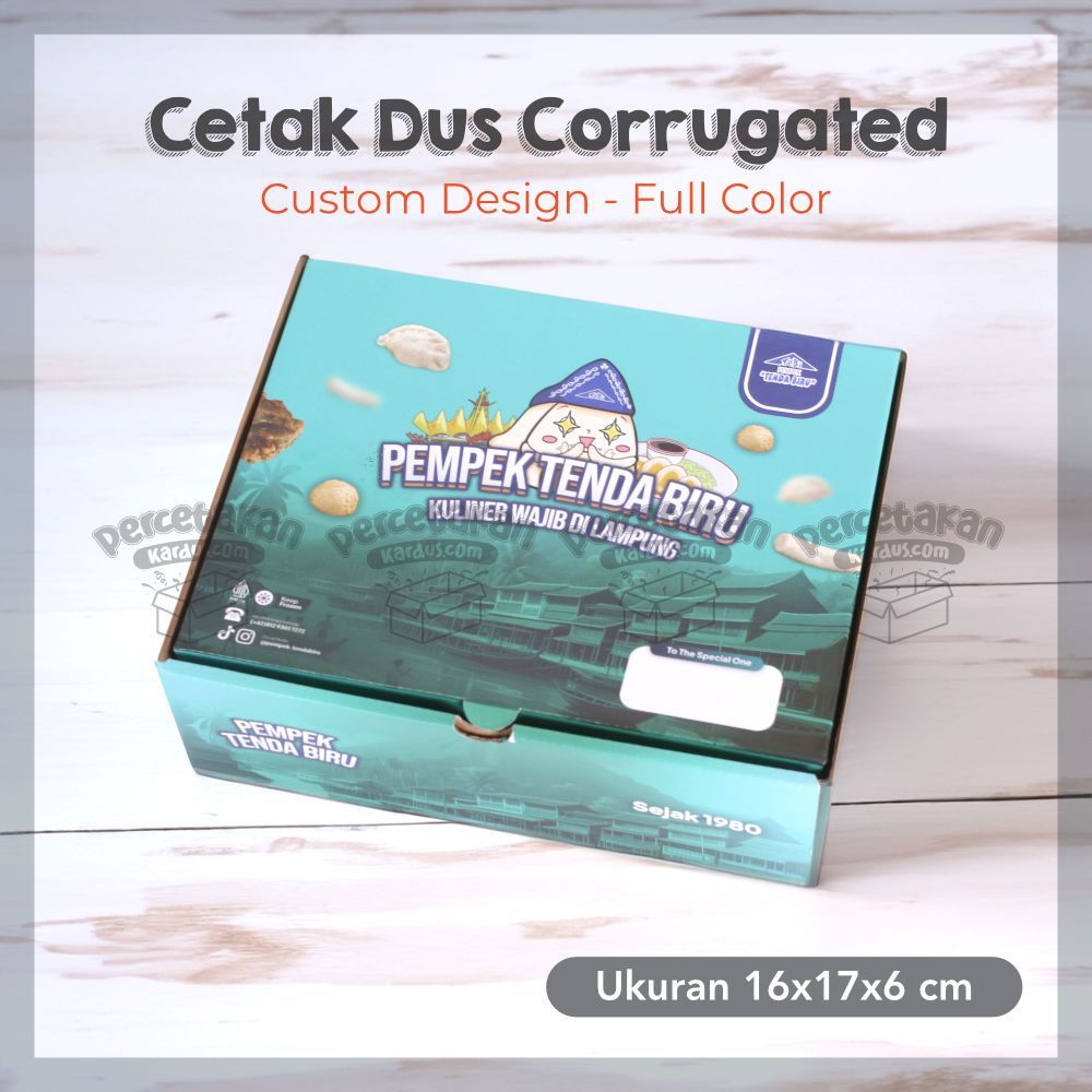 

Box Custom Cetak Dus Corrugated 16x17x6 cm min 100 pcs FULL COLOR Free Desain | Kustom Box Kemasan