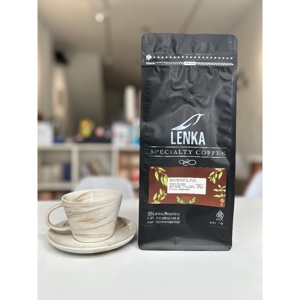 

Lenka mandheiling roasted coffee beans Kopi - semi washed (100% Arabica)