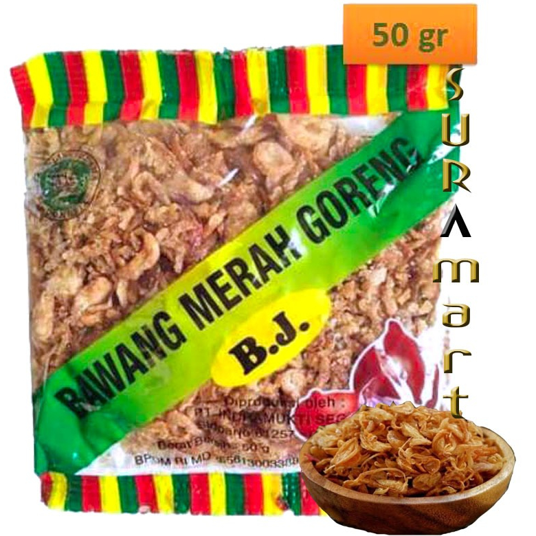 

(10 pcs x 50 gr) BAWANG BJ Bawang Merah Goreng BJ / Bawang Goreng Bawang Goreng Instant Berkualitas