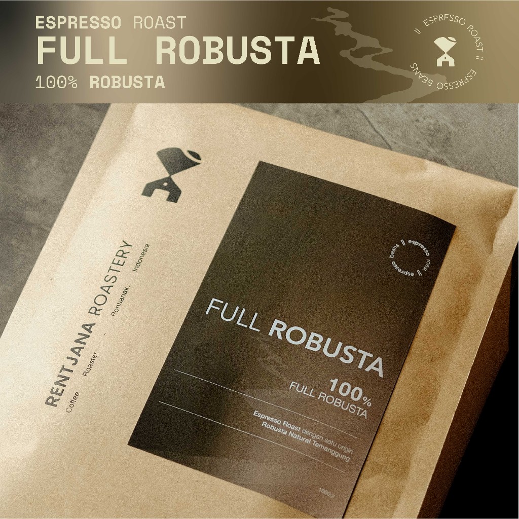 

FULL ROBUSTA Espresso Bean - 100% Biji Kopi Robusta