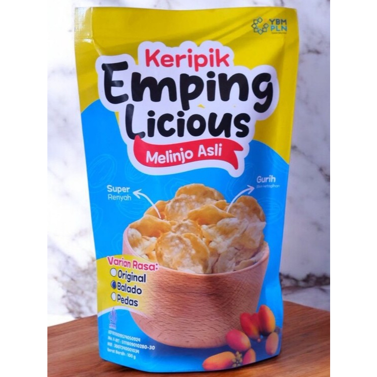 

Emping Licious menawarkan kripik melinjo premium, dibungkus dengan kemasan stand-up pouch.