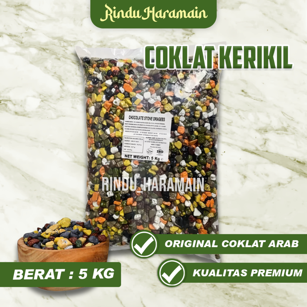 

Rindu Haramain - Coklat Krikil Turkey | Choco stone coklat Batu 5 kg Oleh oleh Haji Umroh