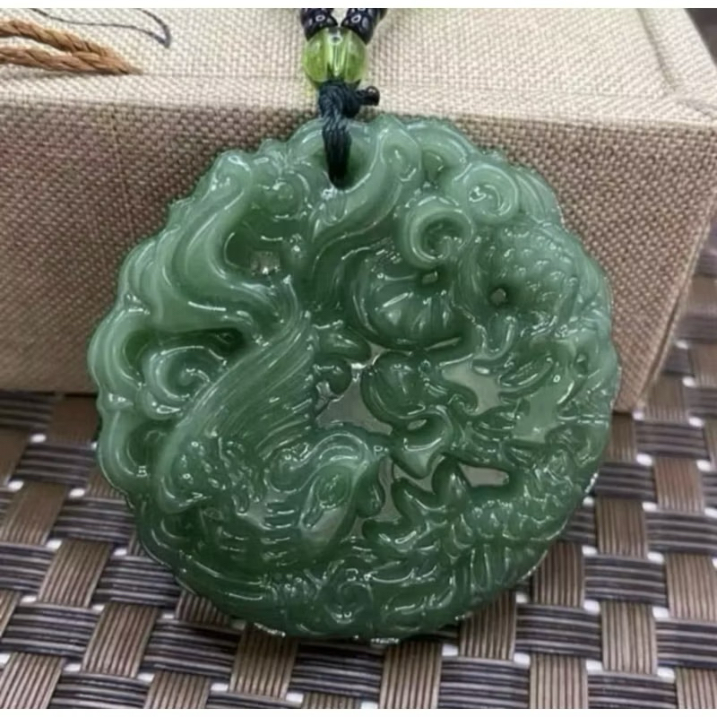 Kalung Kesehatan Giok Asli Untuk Pria dan Wanita Batu Giok Import Model Shio