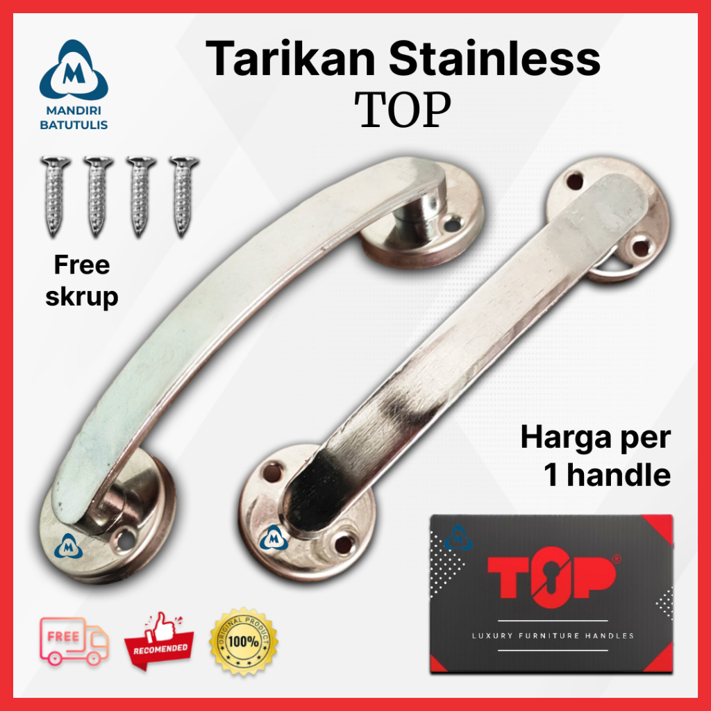 Tarikan Laci Handle Lemari Pegangan Pintu Stainless Minimalis - Pegangan Lemari Laci- Handle Lemari